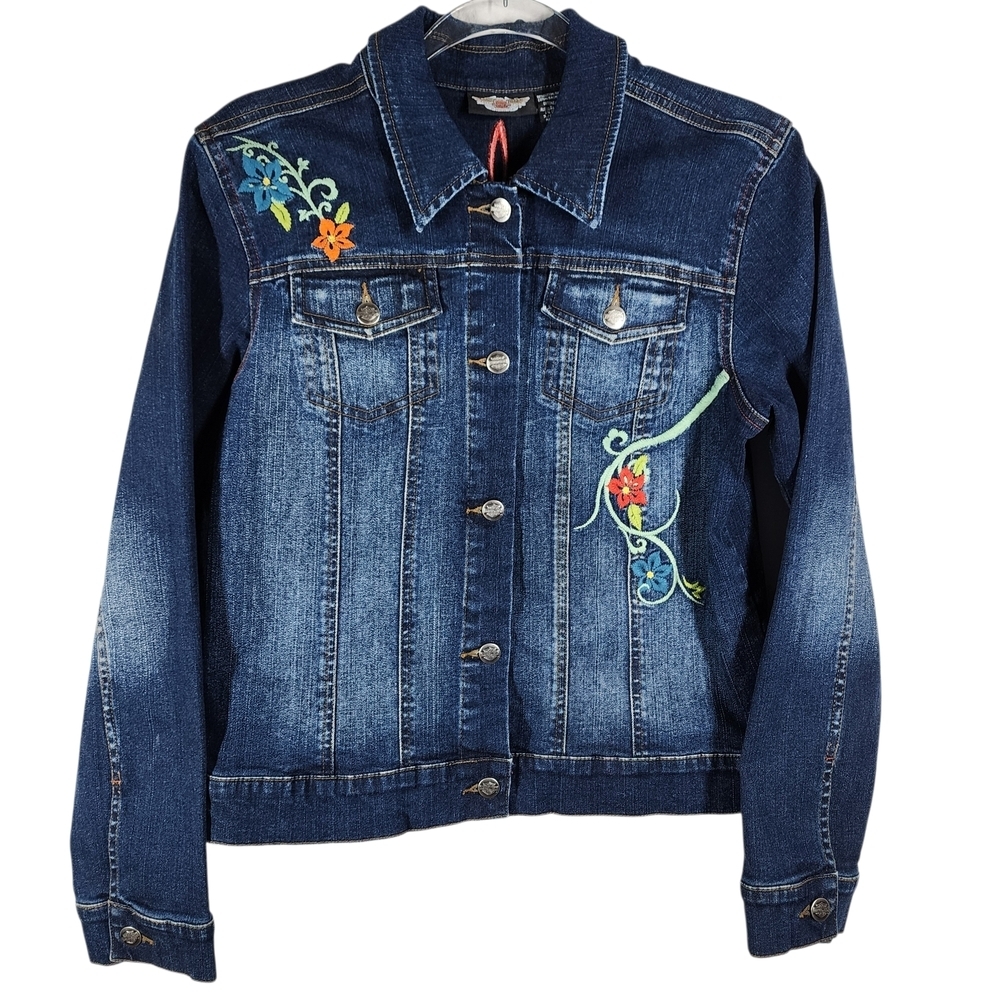 HARLEY-DAVIDSON EMBROIDERED DENIM JACKET - Picture 2 of 7